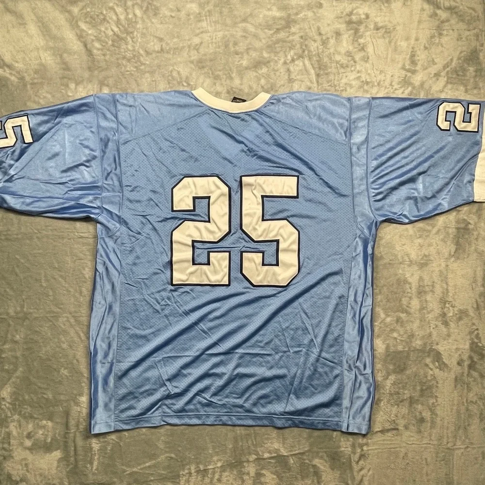 Vintage Y2K Nike‎ Football Jersey Men North Carolina Tar Heels Blue UNC 25 2XL